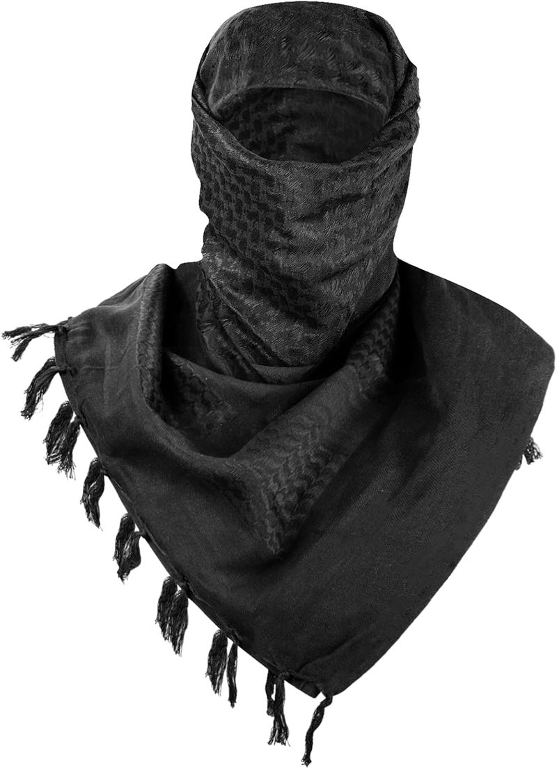 Free Soldier Scarf Military Shemagh Tactical Desert Keffiyeh Head Neck Scarf Arab Wrap with Tassel for Men Women - Image 1
